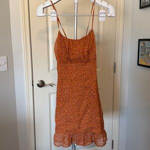 Leith Terracotta Smocked dress